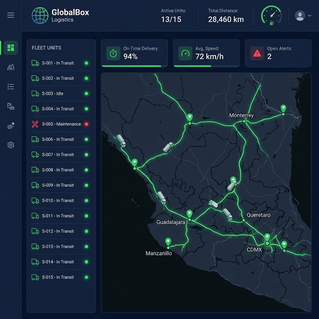 Dashboard SLGOME – Monitoreo de Flota SL GOME en tiempo real